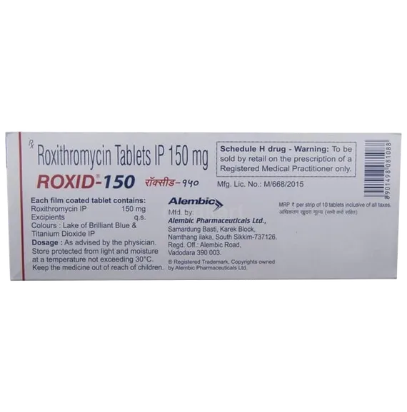 roxid 150mg tablet 10's